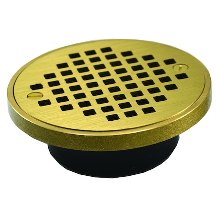 Jones Stephens 2in. x 3in. General Purpose ABS Drain with 4-1/4in. Polished Brass Round Cast Strainer with Ring D54312